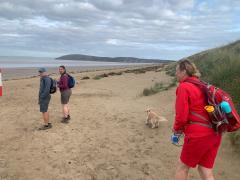 Start of day 2 on the beach - heading north to Brean Down, visible in the distance, before retracing our steps later in the day